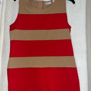 Tan/red blouse size M. Great condition like new. Dress up or down. Work/casual